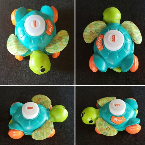Fisher-Price Linkimals Sit & Crawl Sea Turtle Toy With Rolling Motion - Picture 1 of 15